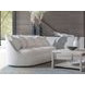 Genevieve Ivory Bench Seat 87" Sofa with Ivory Pillows
