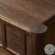 Ezri Carved Cocoa Oak 71" Drawer Desk