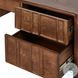 Ezri Carved Cocoa Oak 71" Drawer Desk