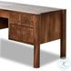 Ezri Carved Cocoa Oak 71" Drawer Desk