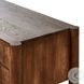 Ezri Carved Cocoa Oak 71" Drawer Desk