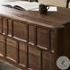 Ezri Carved Cocoa Oak 71" Drawer Desk