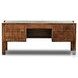 Ezri Carved Cocoa Oak 71" Drawer Desk