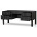 Ezri Carved Black Oak 71" Drawer Desk