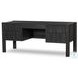 Ezri Carved Black Oak 71" Drawer Desk