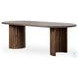 Paden Stained Toasted Brown-FSC Outdoor Oval Dining Room Set