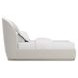 Opal Ivory and Soft Silver Paint Queen Upholstered Panel Bed