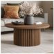 Auden Chestnut Fluted Pedestal Round Coffee Table