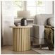 Auden Natural Fluted Pedestal Round End Table