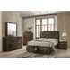 Elettra Rustic Walnut Queen Storage Panel Bed