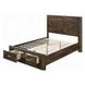 Elettra Rustic Walnut Queen Storage Panel Bed