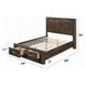 Elettra Rustic Walnut Queen Storage Panel Bed