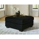 SimpleJoy Onyx Upholstered Square Oversized Accent Ottoman