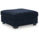 SimpleJoy Navy Upholstered Square Oversized Accent Ottoman