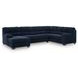 SimpleJoy Navy 3 Piece Modular Sectional with LAF Chaise