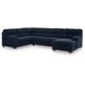 SimpleJoy Navy 3 Piece Modular Sectional with RAF Chaise