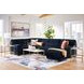 SimpleJoy Navy 3 Piece Modular Sectional with RAF Chaise