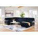 SimpleJoy Navy 3 Piece Modular Sectional with RAF Chaise