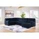 SimpleJoy Navy 3 Piece Modular Sectional with RAF Chaise