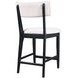 Beck White and Black Upholstered Counter Height Stool Set of 2