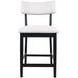 Beck White and Black Upholstered Counter Height Stool Set of 2