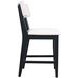 Beck White and Black Upholstered Counter Height Stool Set of 2