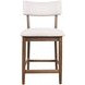 Beck White and Chestnut Upholstered Counter Height Stool Set of 2