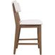 Beck White and Chestnut Upholstered Counter Height Stool Set of 2