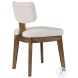 Tate Chestnut And Light Grey Upholstered Split Back Dining Chair Set Of 2