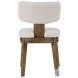 Tate Chestnut And Light Grey Upholstered Split Back Dining Chair Set Of 2