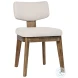 Tate Chestnut And Light Grey Upholstered Split Back Dining Chair Set Of 2
