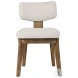 Tate Chestnut And Light Grey Upholstered Split Back Dining Chair Set Of 2