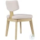 Tate Natural And Light Grey Upholstered Split Back Dining Chair Set Of 2