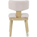 Tate Natural And Light Grey Upholstered Split Back Dining Chair Set Of 2