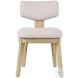 Tate Natural And Light Grey Upholstered Split Back Dining Chair Set Of 2