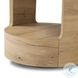 Matheus Natural Reclaimed French Oak Round End Table