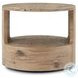 Matheus Natural Reclaimed French Oak Round End Table