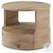 Matheus Natural Reclaimed French Oak Round Occassional Table Set