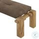 Marcia Nubuck Cigar 94" Accent Bench