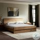 Lia Natural Reclaimed French Oak King Upholstered Bed