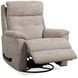 Sophisticated Oat Performance Fabric Swivel Gliding Recliner