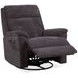 Sophisticated Steel Performance Fabric Swivel Gliding Power Recliner with Power Lumbar and USB Charging
