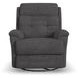 Sophisticated Steel Performance Fabric Swivel Gliding Power Recliner with Power Lumbar and USB Charging