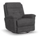 Sophisticated Steel Performance Fabric Swivel Gliding Power Recliner with Power Lumbar and USB Charging