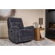 Sophisticated Steel Performance Fabric Swivel Gliding Power Recliner with Power Lumbar and USB Charging