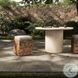 Tomlin Hayes Cream Outdoor Accent Stool