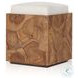 Tomlin Hayes Cream Outdoor Accent Stool