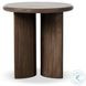 Paden Stained Toasted Brown Outdoor Round End Table