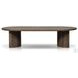 Paden Stained Toasted Brown Outdoor Oval Coffee Table