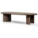 Paden Stained Toasted Brown Outdoor Oval Coffee Table